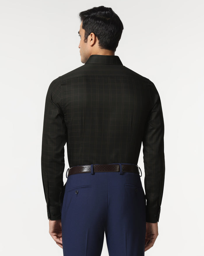 Dark Olive Check Shirt - Axton