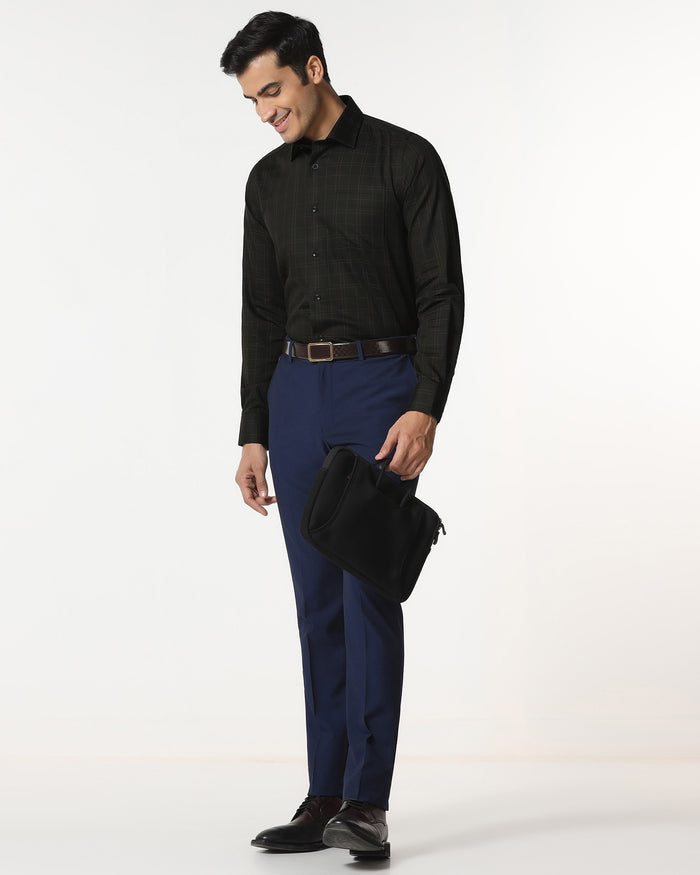 Dark Olive Check Shirt - Axton