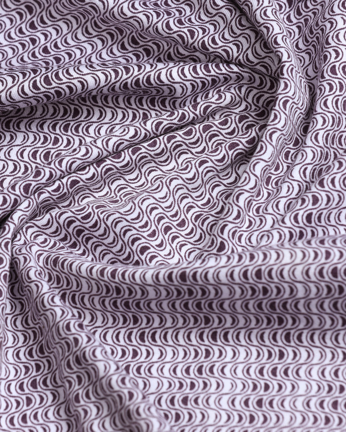 Dark Purple Printed Polo - Zap