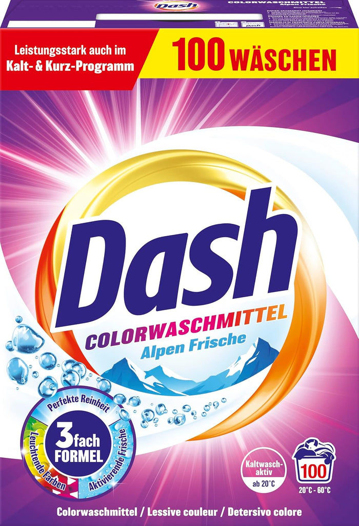 Dash Colour Detergent Alpen Fresh Powder, 5.0 kg, 100 Washes