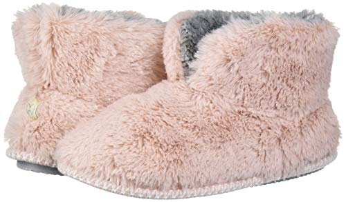 Dearfoams Women's Pile Bootie Slipper, Pink, Medium Standard US Width US - foxberryparkproducts