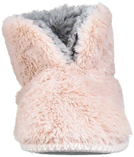 Dearfoams Women's Pile Bootie Slipper, Pink, Medium Standard US Width US - foxberryparkproducts