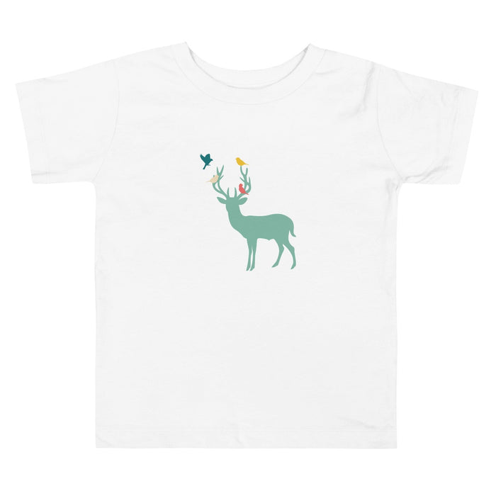 Kids Short Sleeve Cotton Tee Woodland Deer, Kids Tops, Kids T-shirts, Kids Clothing, Kids Toddler Clothing, Made in the USA | Pippa + June