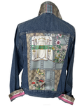 Designer Scarf Denim Jacket
