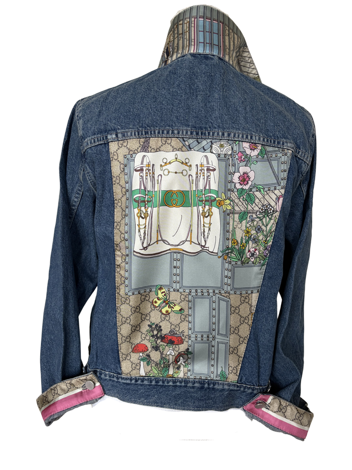 Designer Scarf Denim Jacket