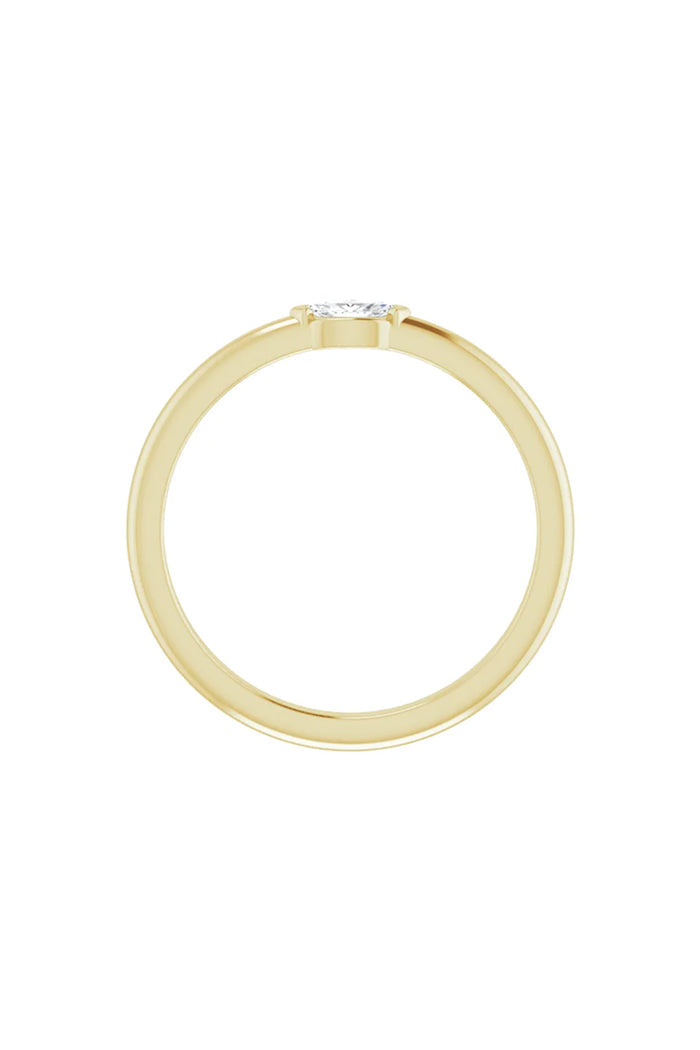 Diamond Marquise Ring - 14k Yellow Gold