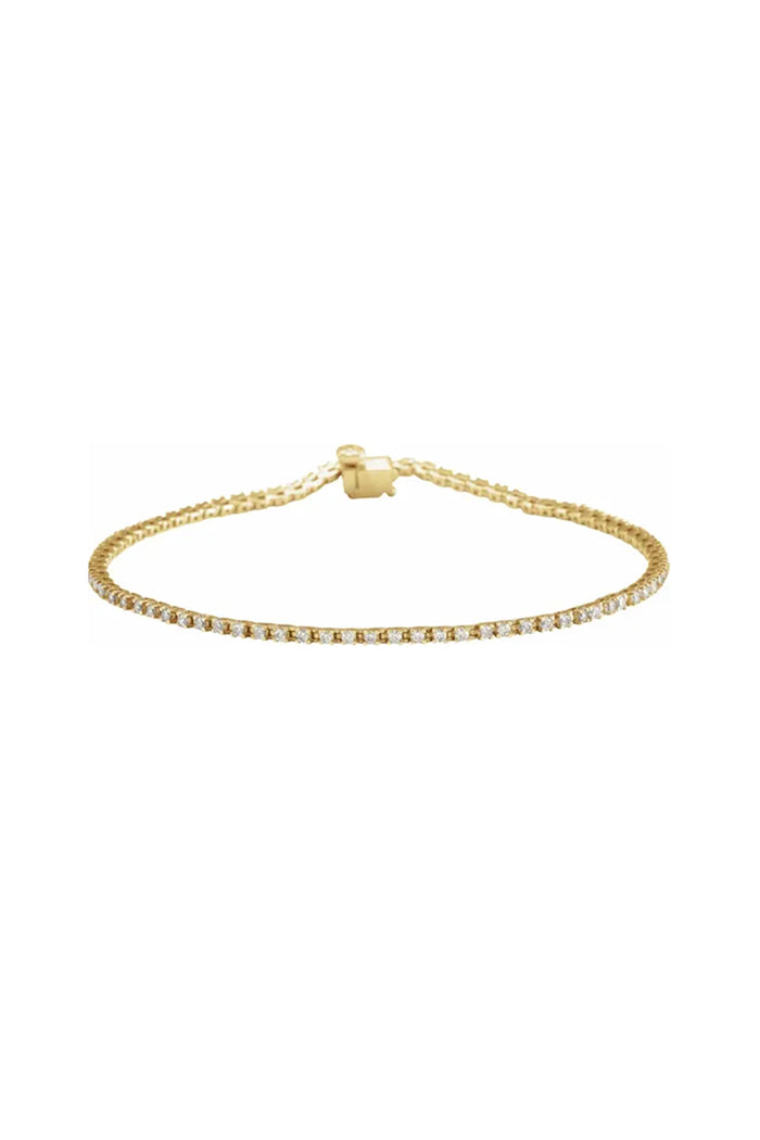 Diamond Tennis Bracelet - 1 CTW Yellow Gold