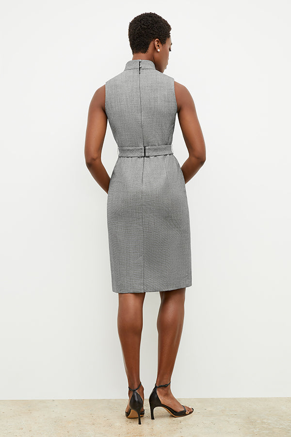 Back image of a woman wearing the Dina in Black / White | Exclude