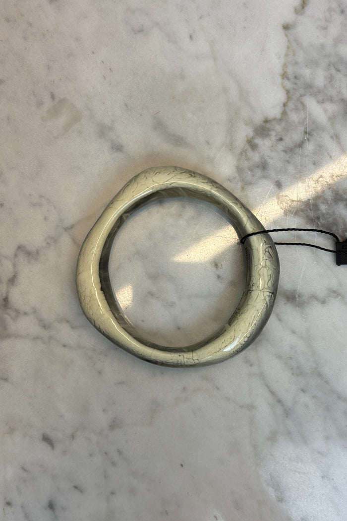 Dinosaur Designs Smokey Grey and White Bangle image 1