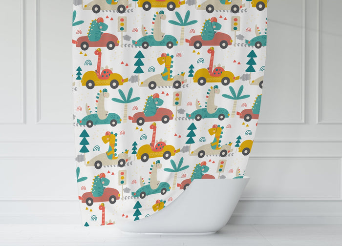 Boys Shower Curtain Dinosaurs, Boys Bathroom Decor & Accessories | Pippa + June