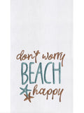 Don't Worry Beach Happy Tea Towel