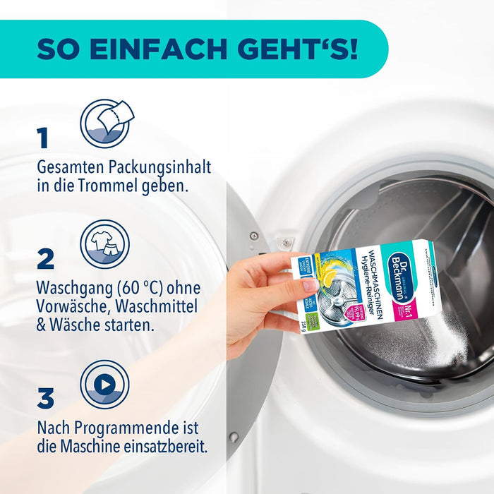 Dr. Beckmann Washing Machine Cleaner Against Bacteria & Odours 250 g