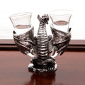 Dragon with Set of Horn Shaped Shot Glasses