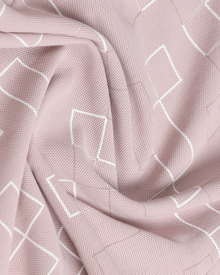 Dusty Pink TechPro Printed Polo - Luna