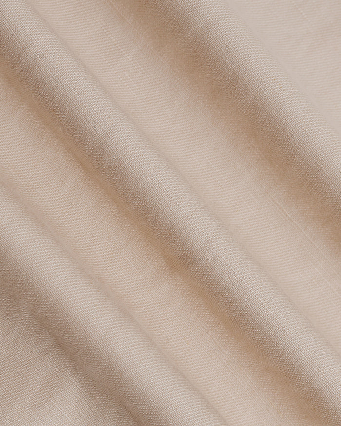 Ecru Linen Solid Khakis - Hazel