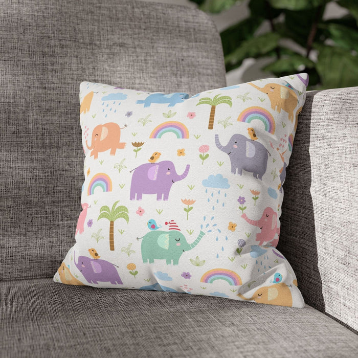 Girls Throw Pillow Jungle Elephants, Girls Accent Pillows and Cushions, Girls Bedding | Pippa + June