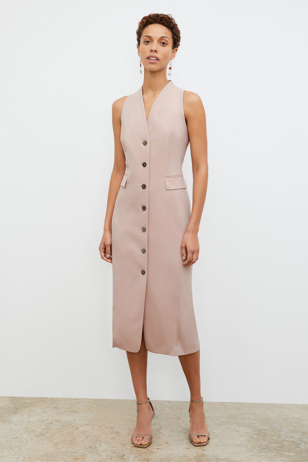 Woman standing wearing the Ella Sandal in Rosy Taupe | Grid Hover | Exclude