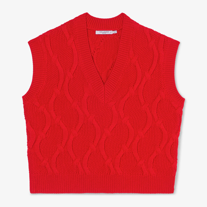packshot image of the eloise top in strawberry