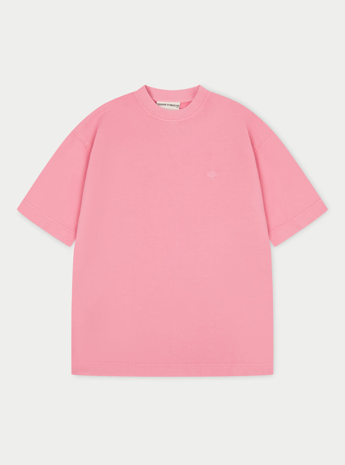 EMBLEM OVERSIZED T-SHIRT - PINK