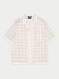 EMBLEM PRINT SHIRT - BEIGE