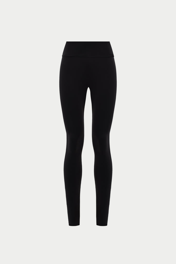 EMBLEM STRETCH SCULPTING LEGGINGS - BLACK