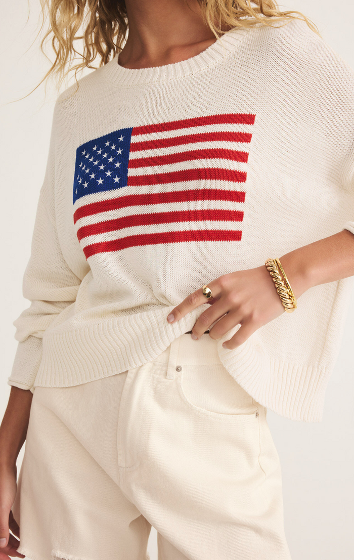 Embroidered Patriot Sweater