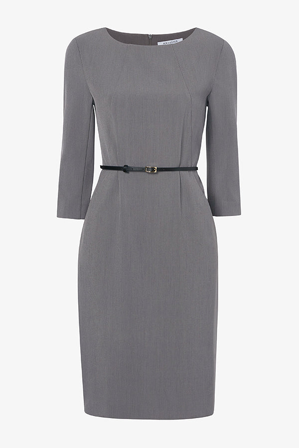 Packshot image of the Etsuko Dress in Steel Gray | Still | Exclude