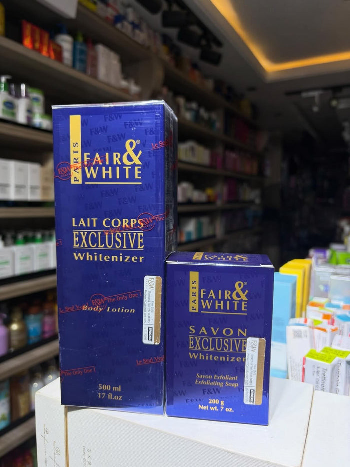Fair & White Exclusive Radiance Body Lotion & Exfoliating Soap Set