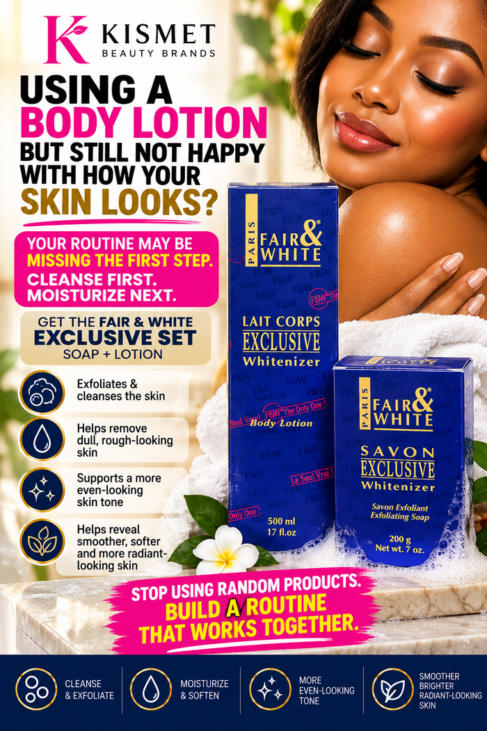 Fair & White Exclusive Radiance Body Lotion & Exfoliating Soap Set