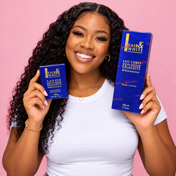 Fair & White Exclusive Radiance Body Lotion & Exfoliating Soap Set