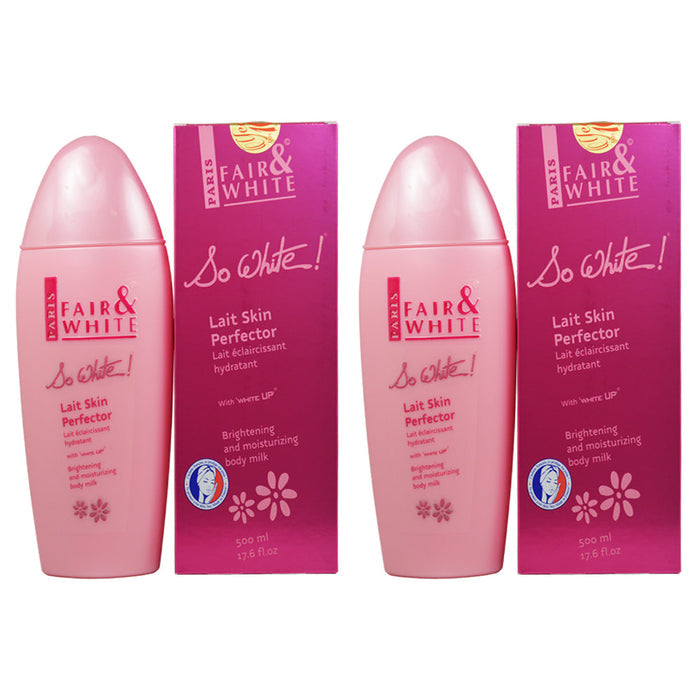 Fair & White So White Brightening and Moisturizing Body Milk 500 ml (Pack of 2) Fair & White So White