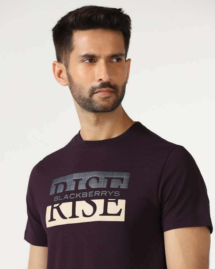 Fig Crew Neck Solid T-Shirt - Rise