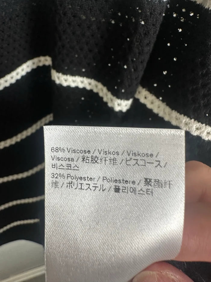 Filippa K Striped Mesh Polo-piké NWT