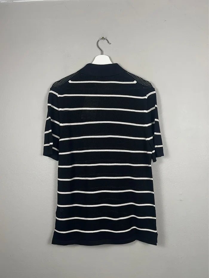 Filippa K Striped Mesh Polo-piké NWT