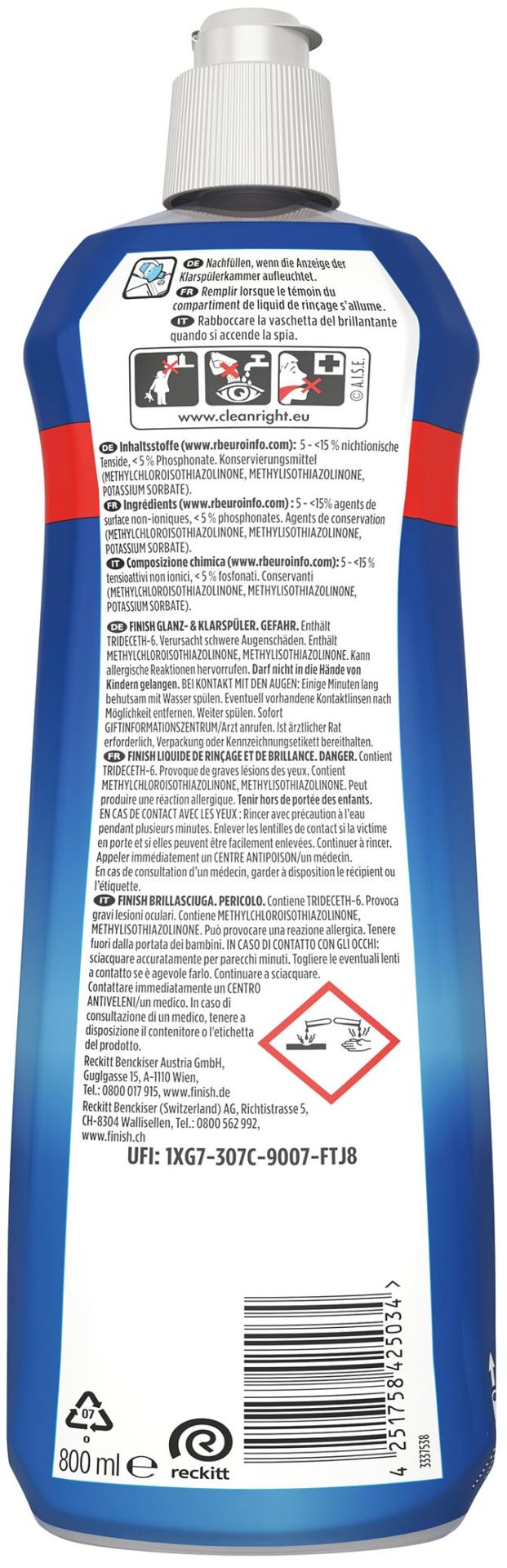 Finish Shine & Rinse Aid XL Pack 800 ml