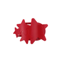 Flat Hair Clip | Medium | Red Shooting Star