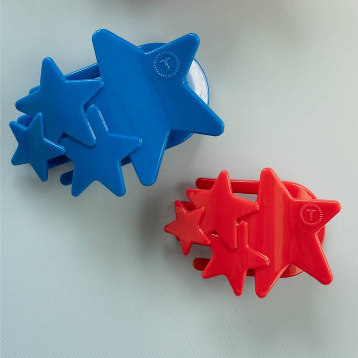 Flat Hair Clip | Medium | Red Shooting Star