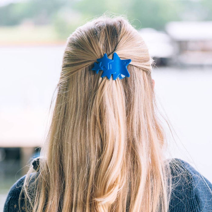 Flat Hair Clip | Small | Blue Shooting Star