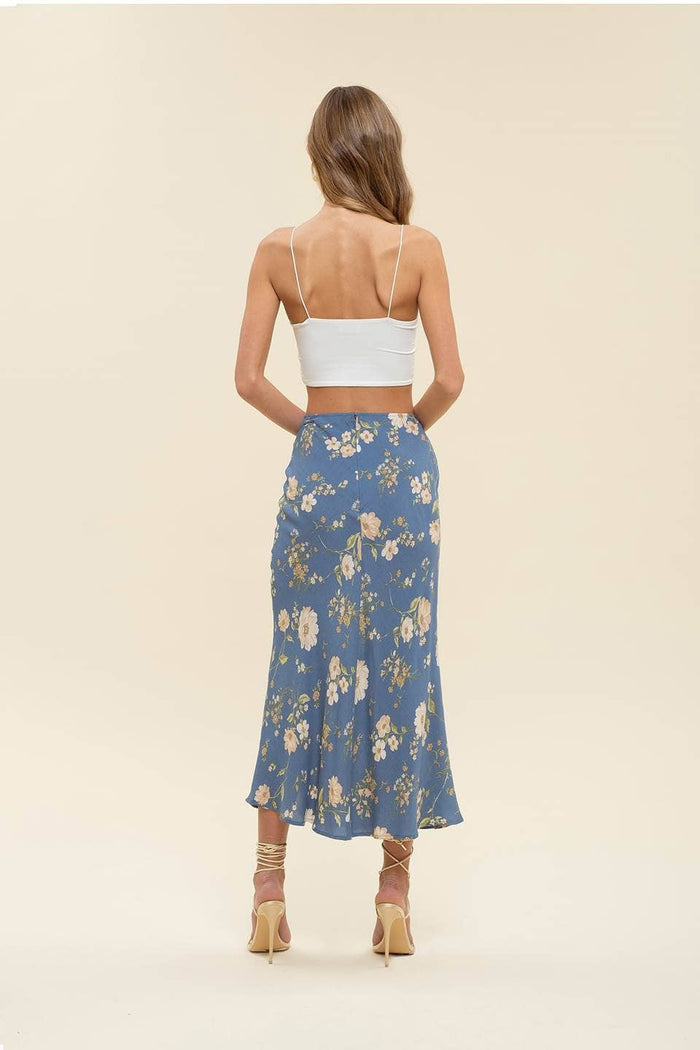 Floral High Waist Skirt