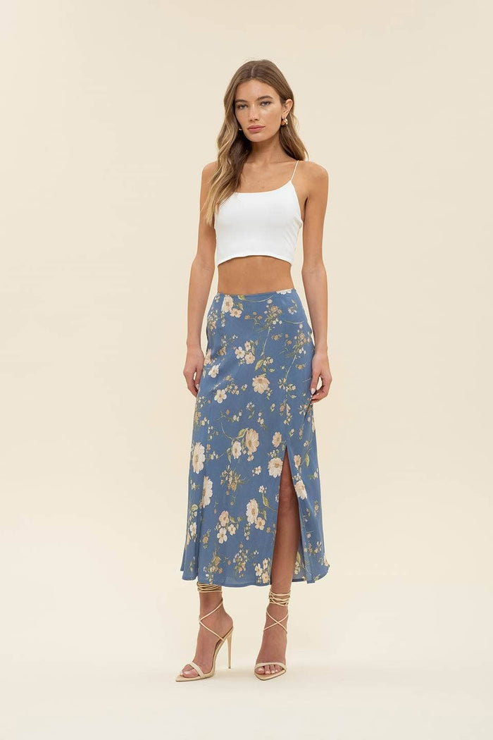Floral High Waist Skirt