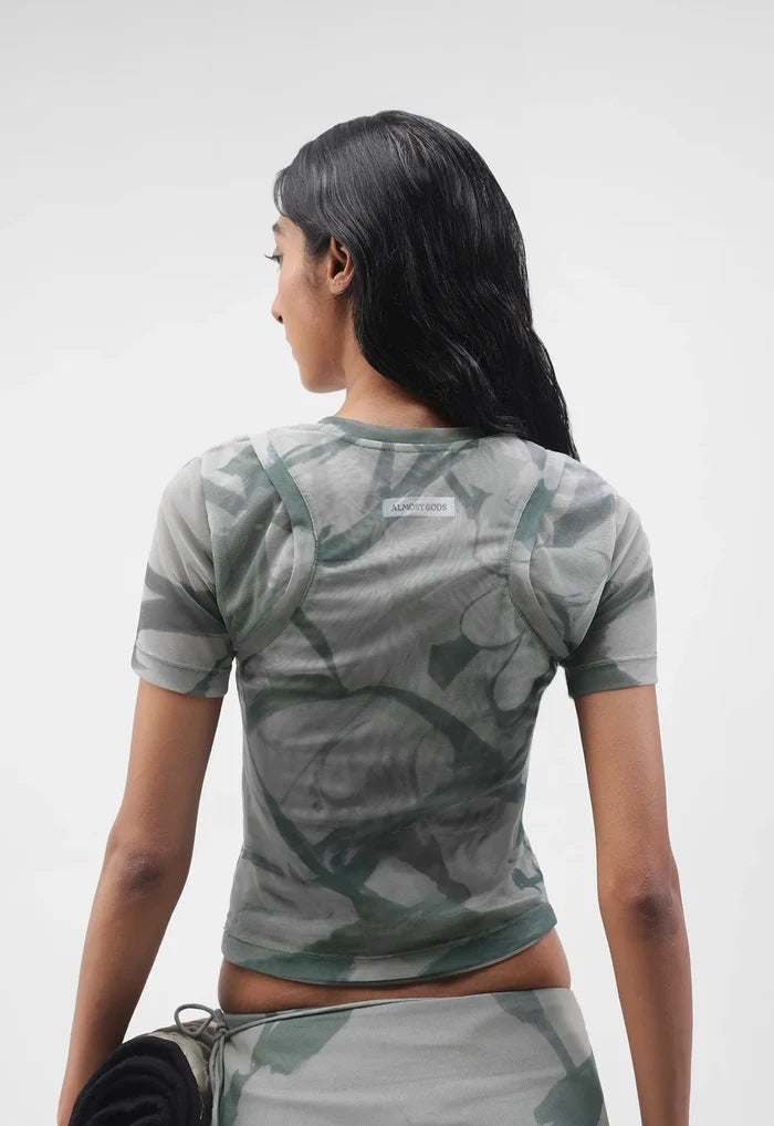 Floss Garden Layered Mesh Top