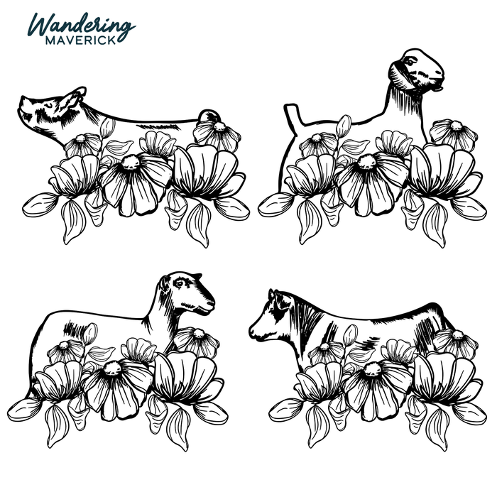 Flower Power - CHOOSE YOUR ANIMAL – Infant/Toddler/Youth