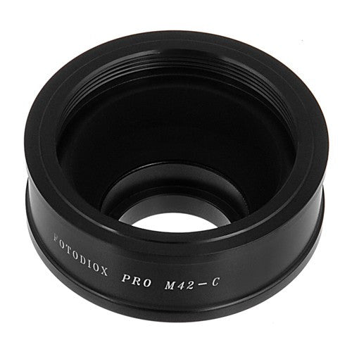 Fotodiox Pro Lens Adapter - Compatible with M42 Screw Mount SLR Lenses to C-Mount (1" Screw Mount) Cine & CCTV Cameras