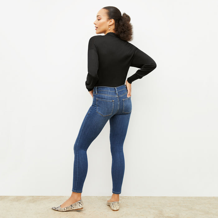 Back image of a woman wearing the FRAME Denim Le Skinny De Jeanne in Dublin
