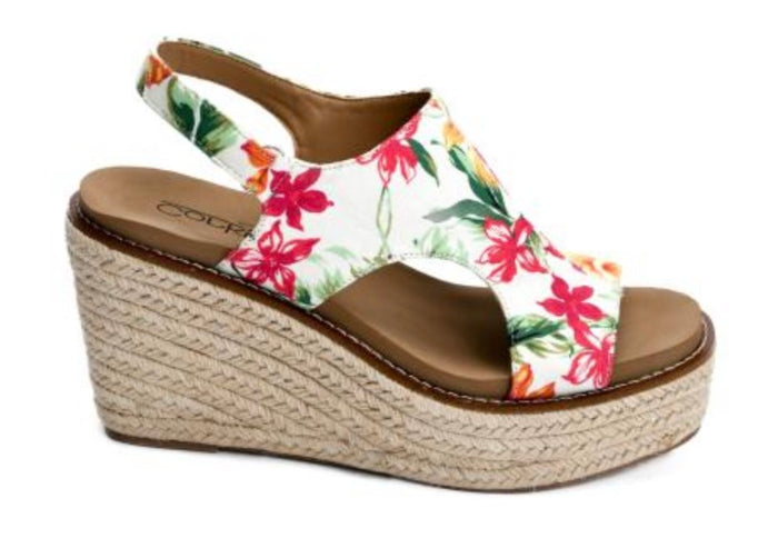 Freddie Floral Wedges
