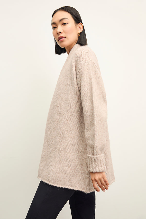 side image of the frederick cardigan in Walnut | Exclude | Grid Hover