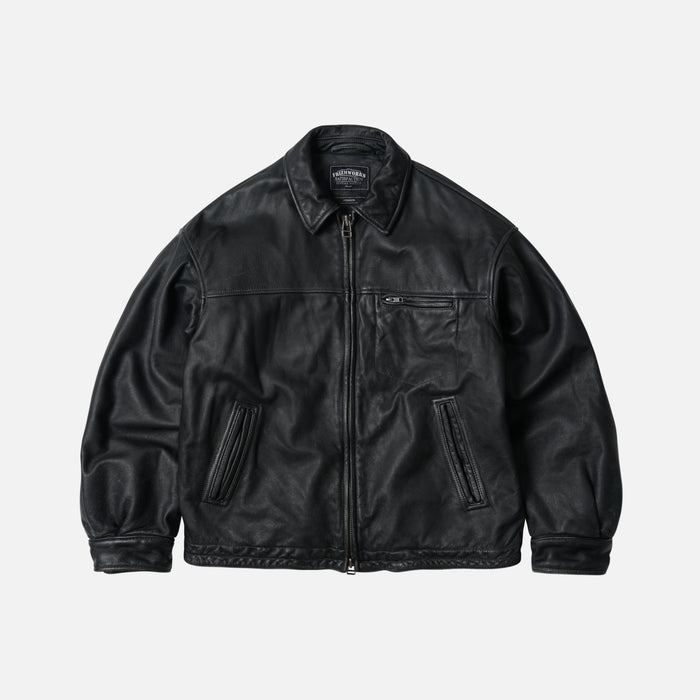 Frizmworks Destroyed Cowhide Leather Jacket - Black