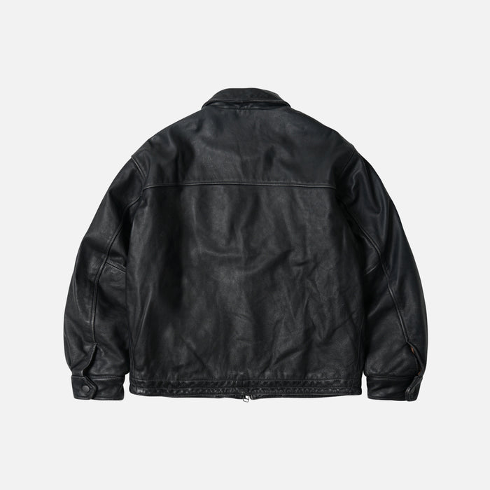 Frizmworks Destroyed Cowhide Leather Jacket - Black