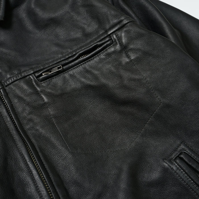 Frizmworks Destroyed Cowhide Leather Jacket - Black