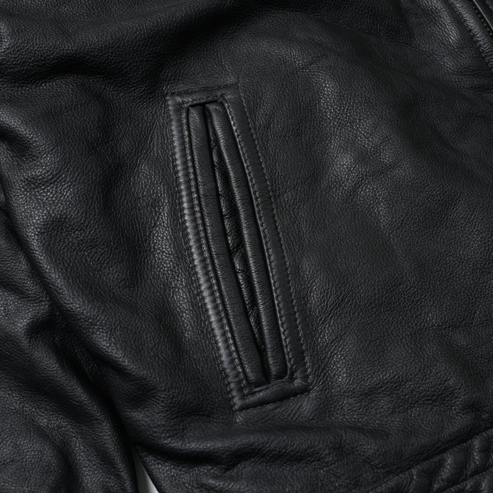 Frizmworks Destroyed Cowhide Leather Jacket - Black